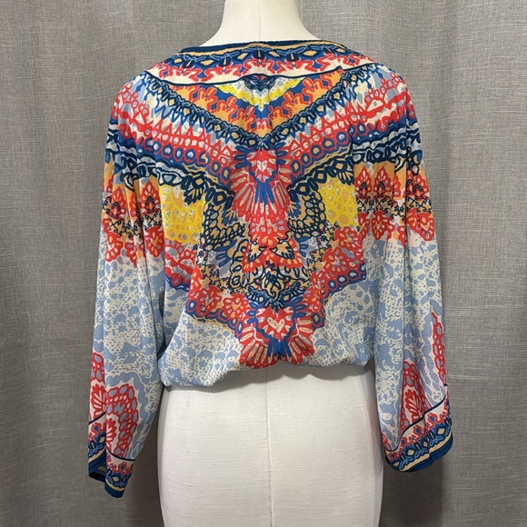 Flying Tomato|Anthropologie|S-Boho 3/4 Wide Sleeve Kimono Style Blouse--EUC - Picture 2 of 16